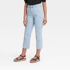 Who What Wear Flare Cropped Denim Pants Size 8